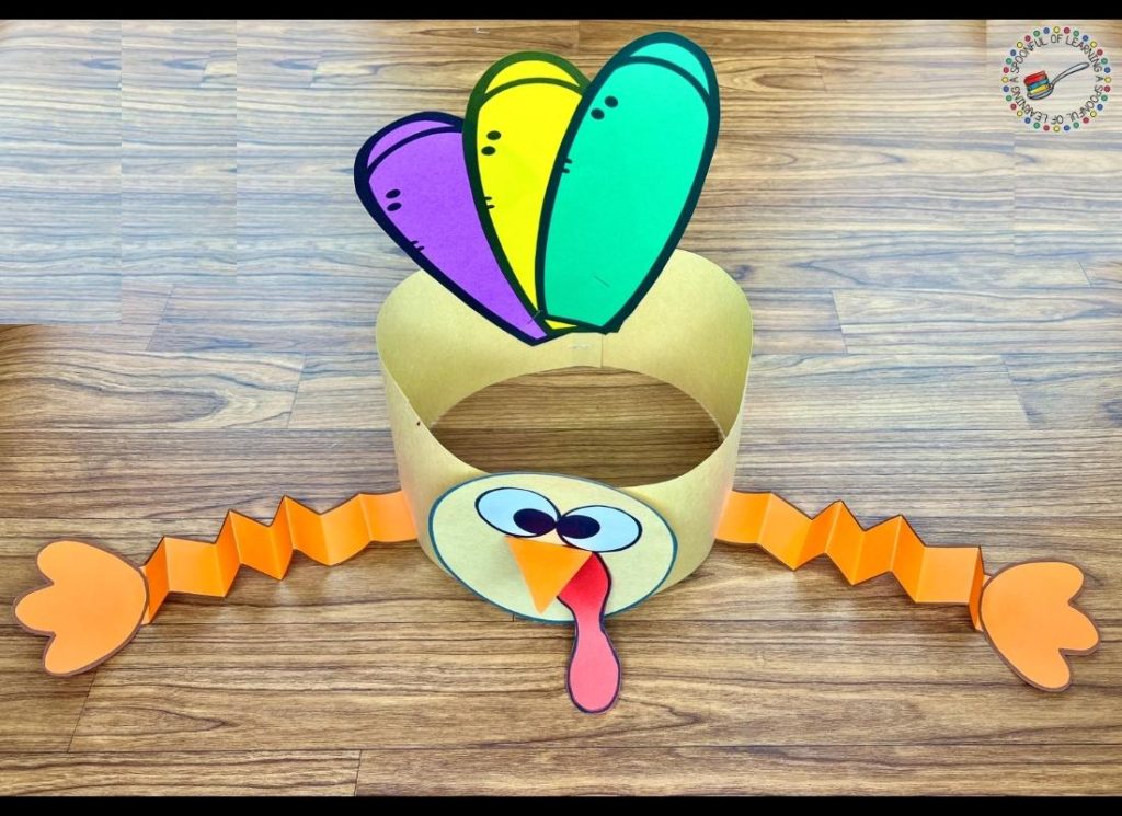 Completed turkey hat craft