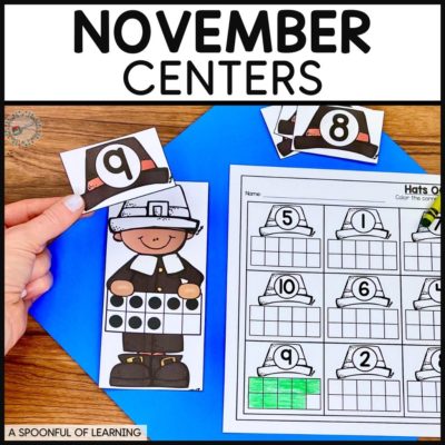 Hands-On November Centers for Kindergarten