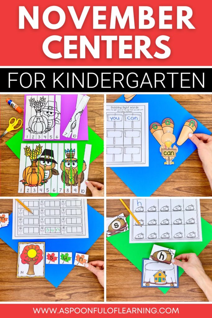 November centers for kindergarten