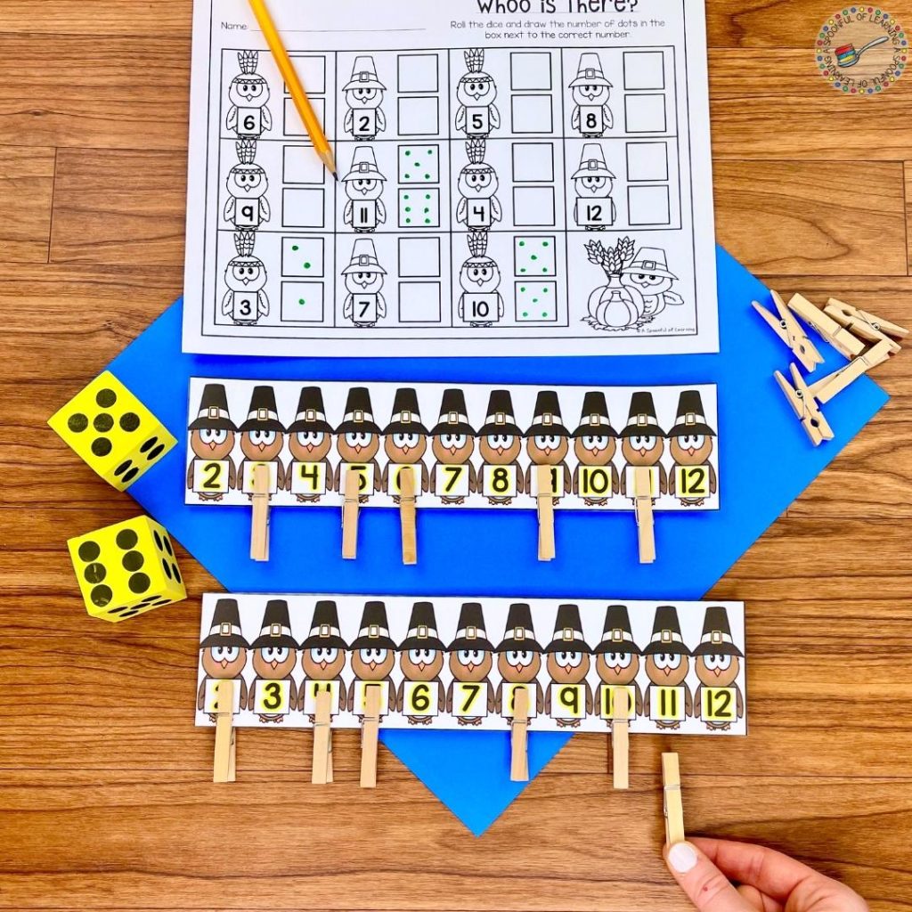 An owl themed counting activity