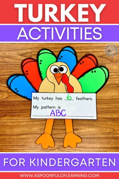 Fun Turkey Activities for Kindergarten - A Spoonful of Learning