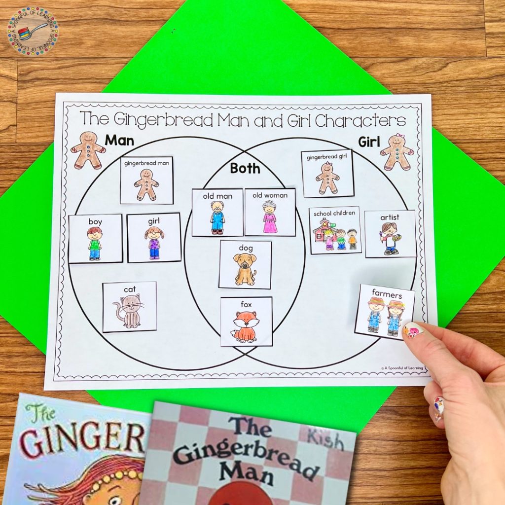 Comparing two gingerbread stories with a Venn diagram