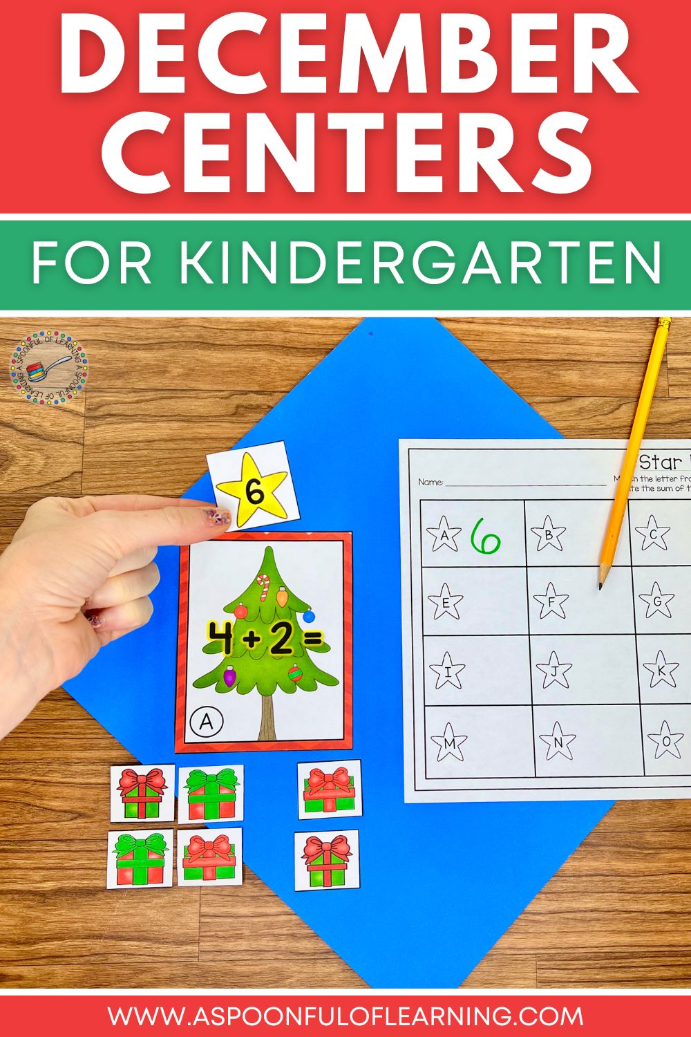 Festive Kindergarten Centers for December - A Spoonful of Learning