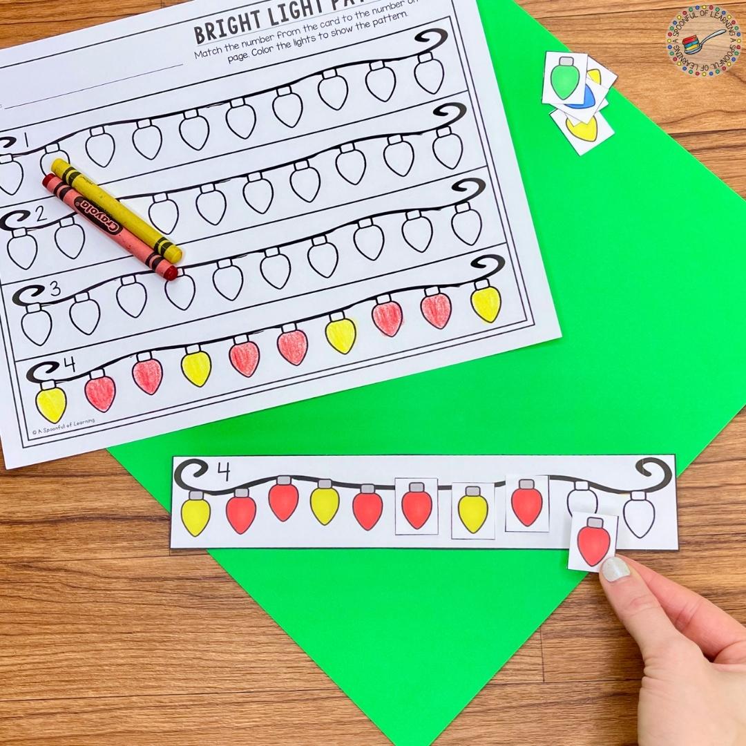 Festive Kindergarten Activities for December - A Spoonful of Learning