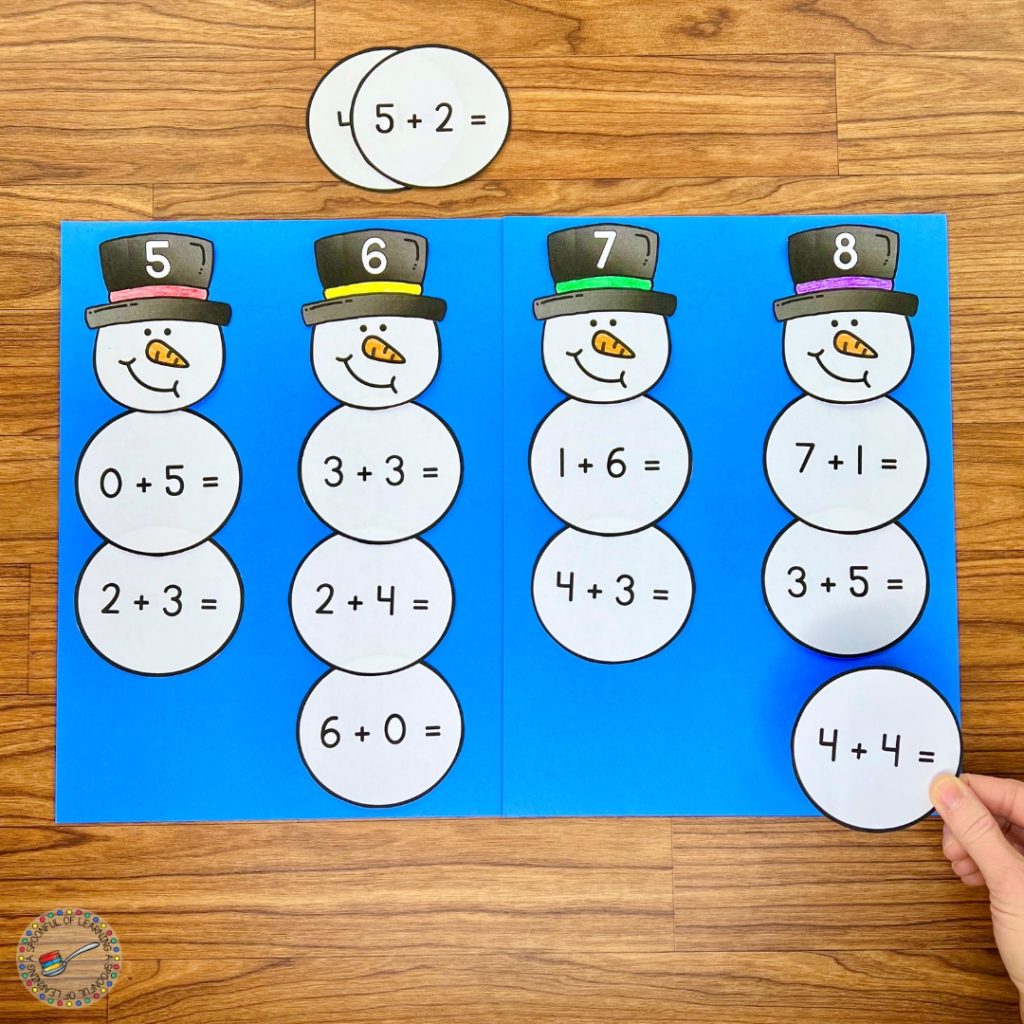 Sorting addition problems to the correct sum