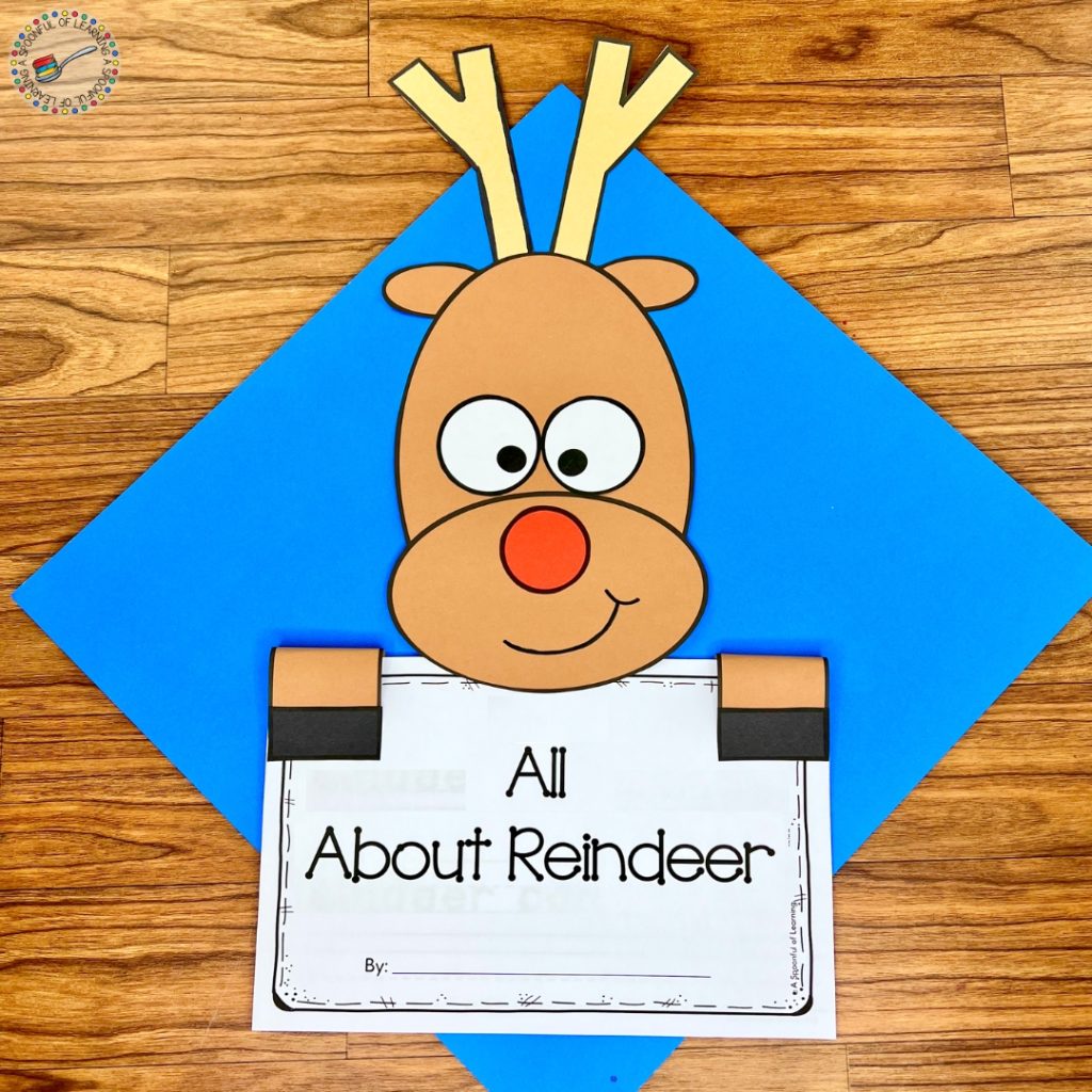 The cover of an All About Reindeer info book