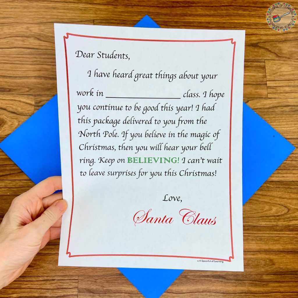 Blank Santa Claus letter