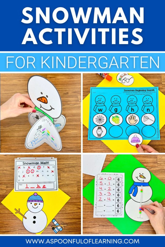 Snowman activities for kindergarten