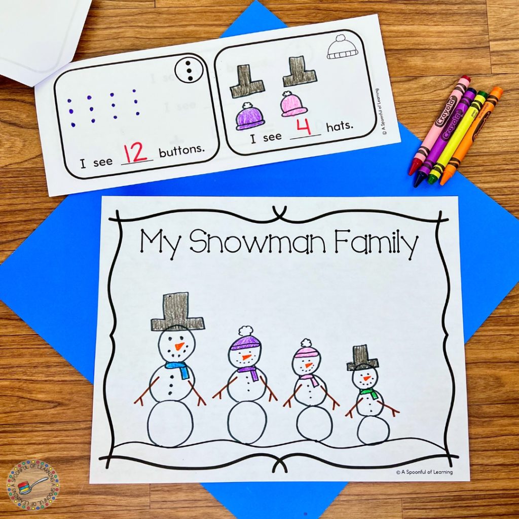 My Snowman Family picture and object counting