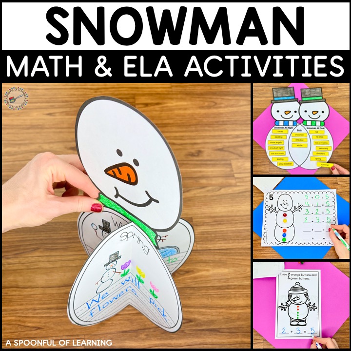 Snowman Math and ELA Activities