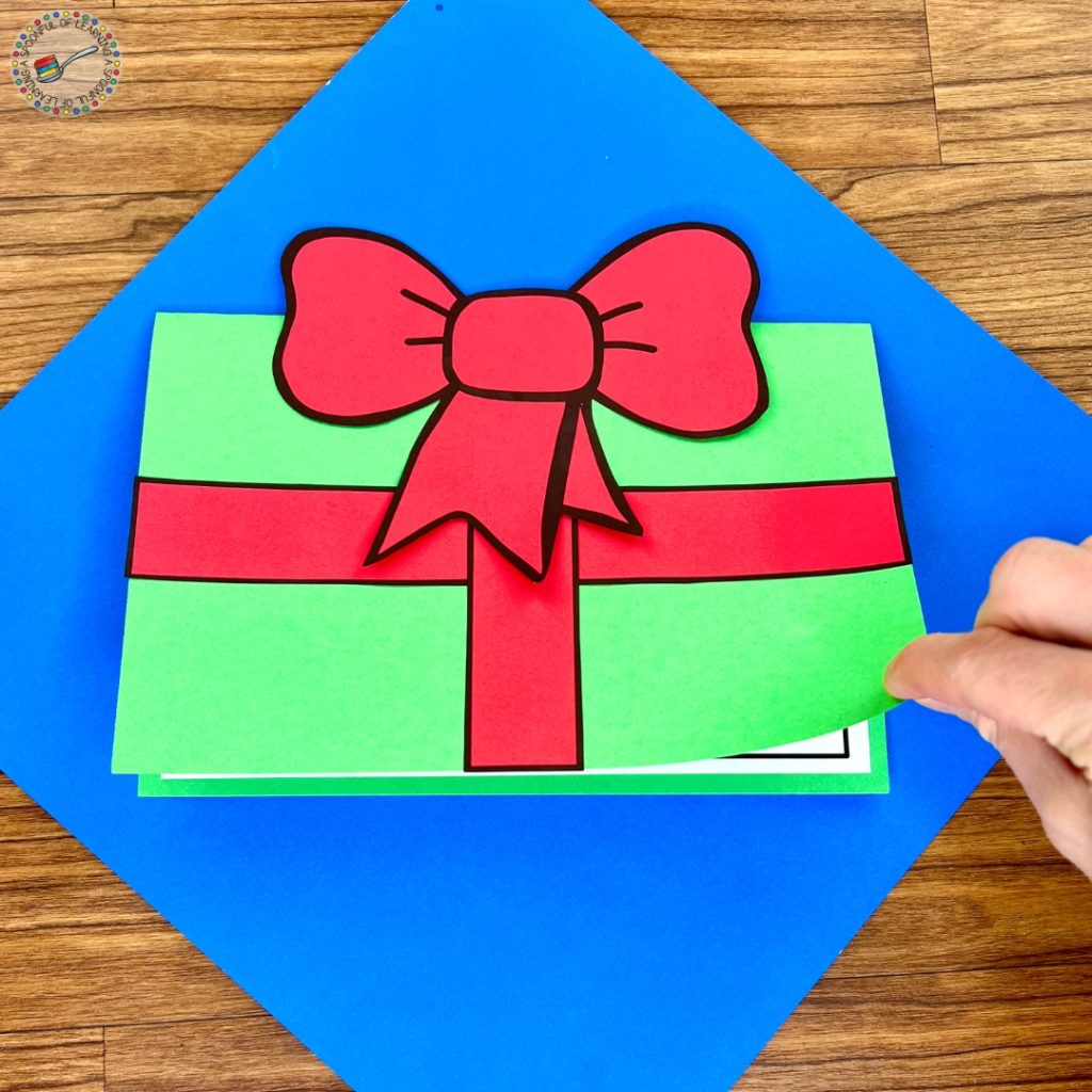 A red and green gift craft