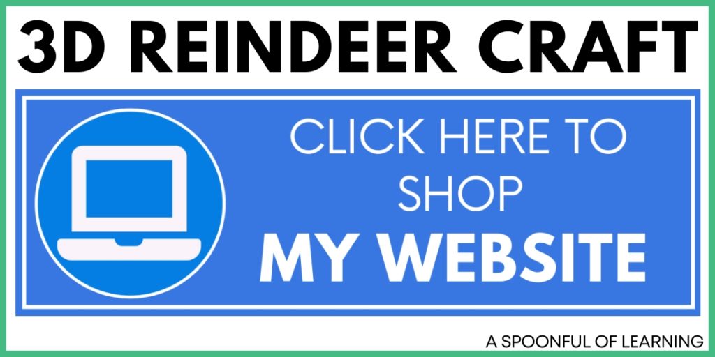 3D Reindeer Craft - Click Here to Shop My Website