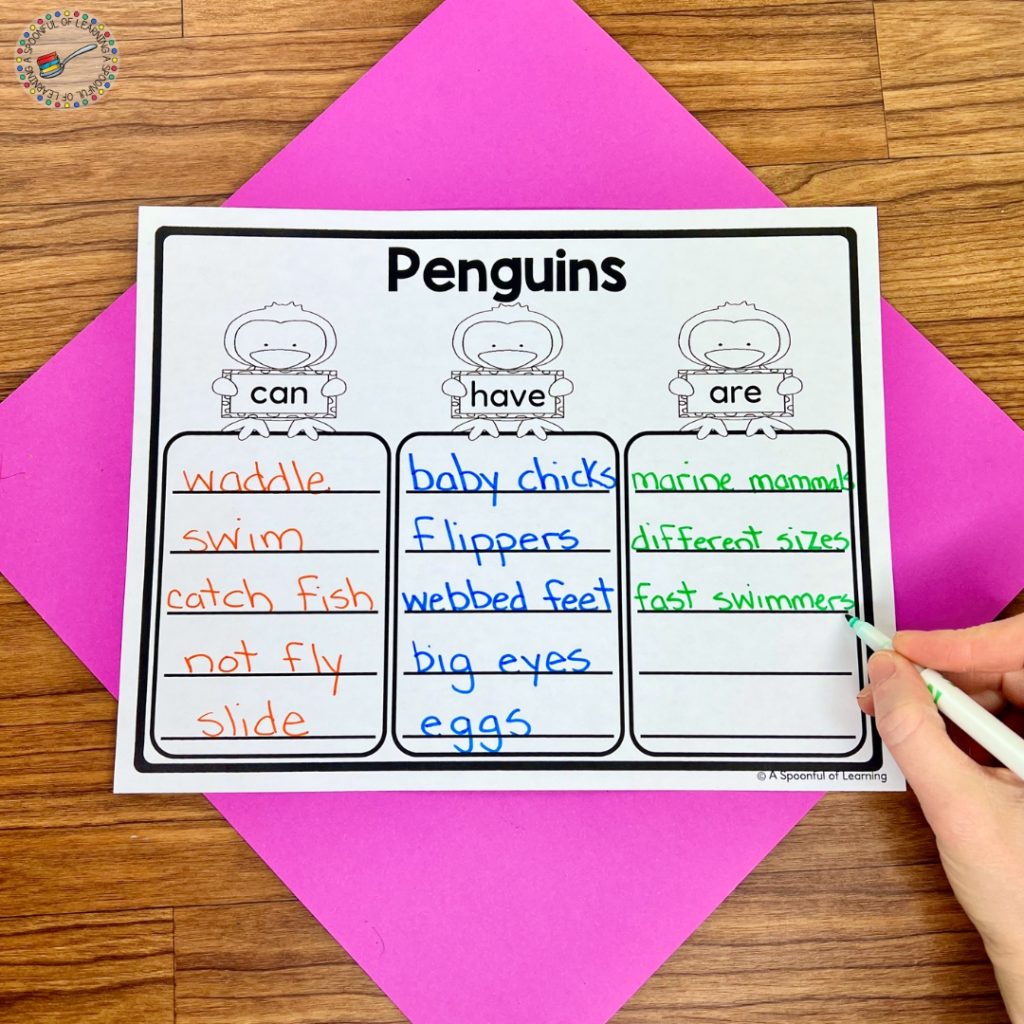 Penguin Can, Have, Are worksheet