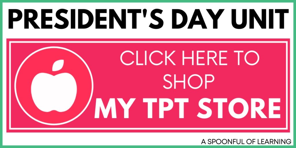 President's Day Unit - Click Here to Shop My TPT Store