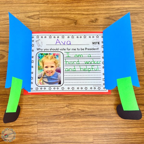 Voting Craft February Crafts for Kindergarten - A Spoonful of Learning