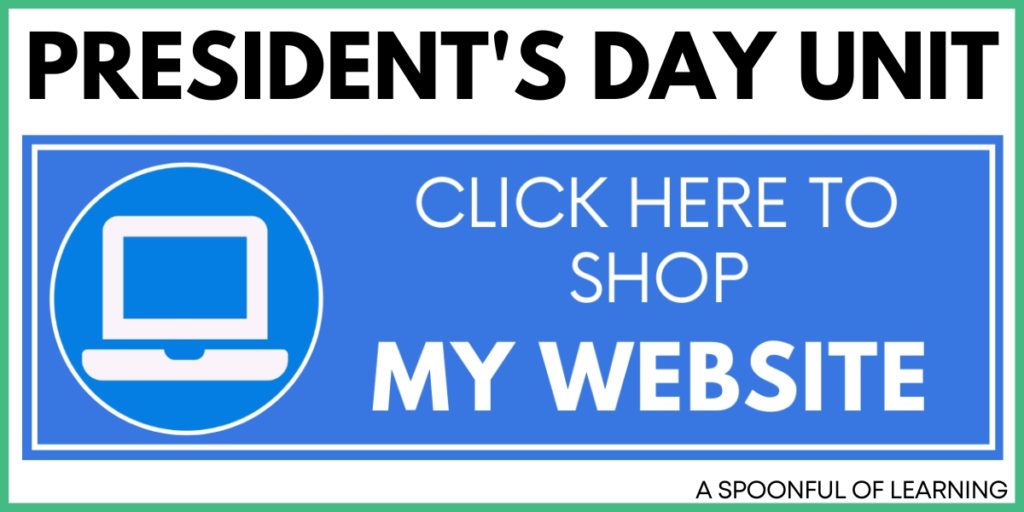 President's Day Activities - Click Here to Shop My Website