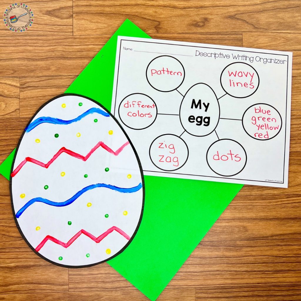 An egg craft and graphic organizer