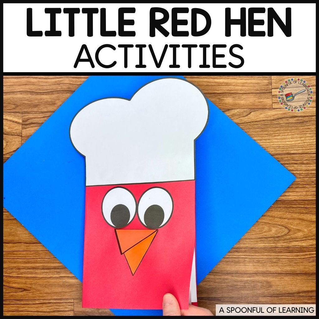 Little Red Hen Craft Activity Printable Paper Bag Puppets Educational 