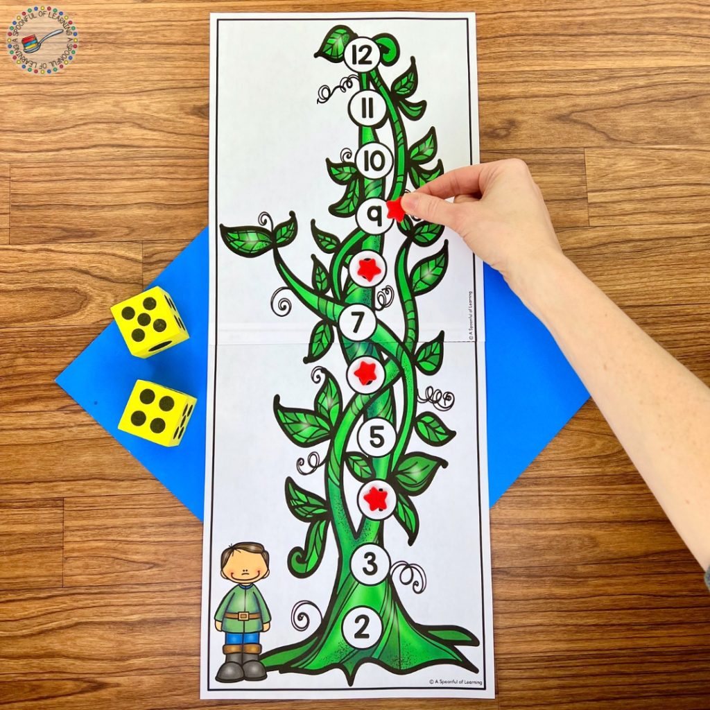 Beanstalk roll and cover activity