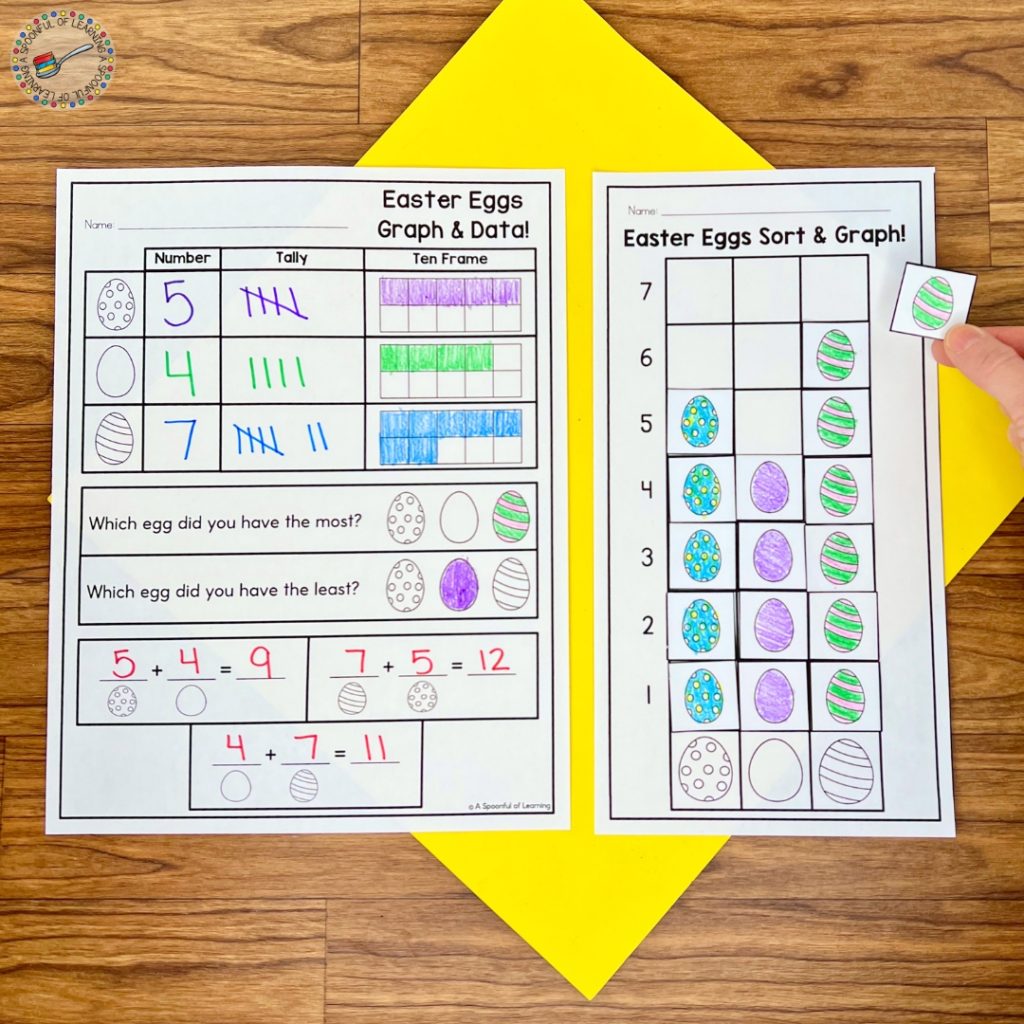 An Easter egg sort and graph activity