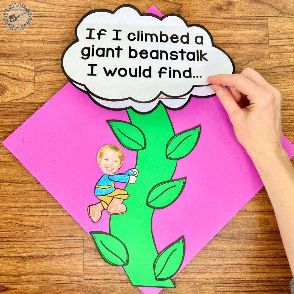 A beanstalk craft showing what they would find at the top of a beanstalk