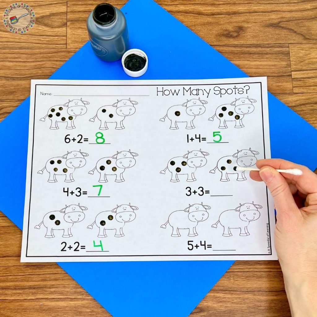 Painting Cow Spots Worksheet