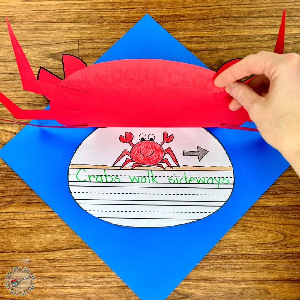 Crab writing craftivity