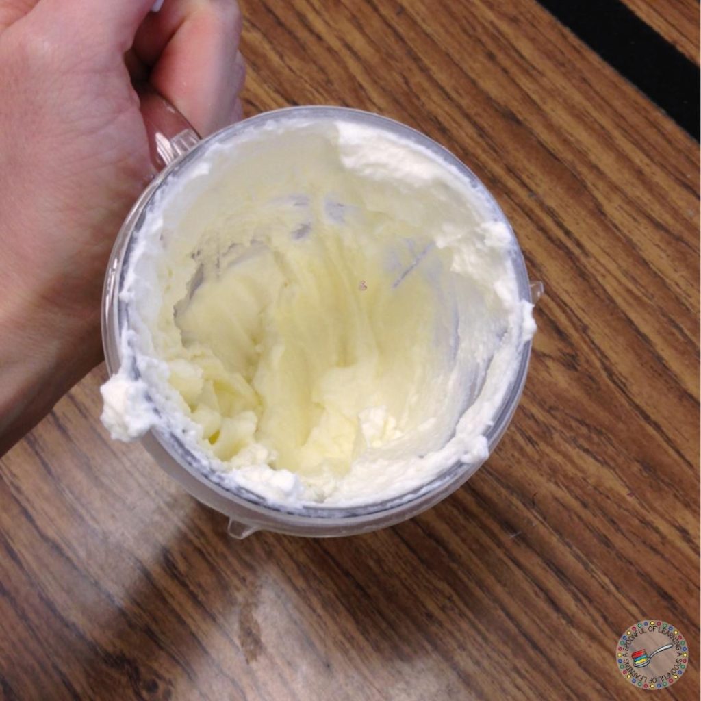 Homemade butter in a jar