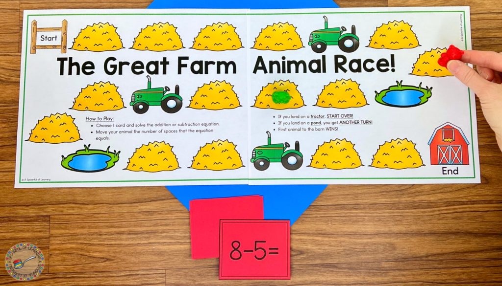 Farm addition and subtraction game