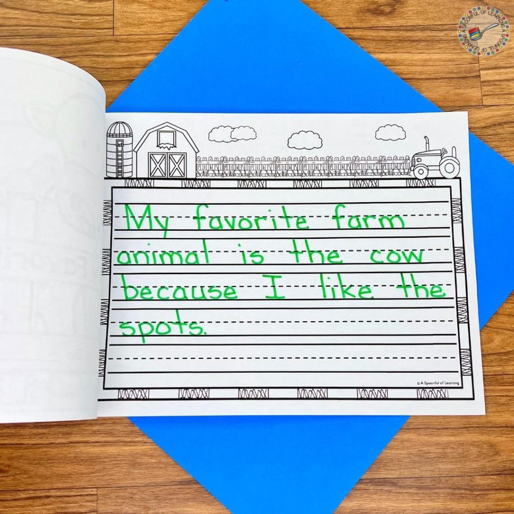 Favorite animal writing activity