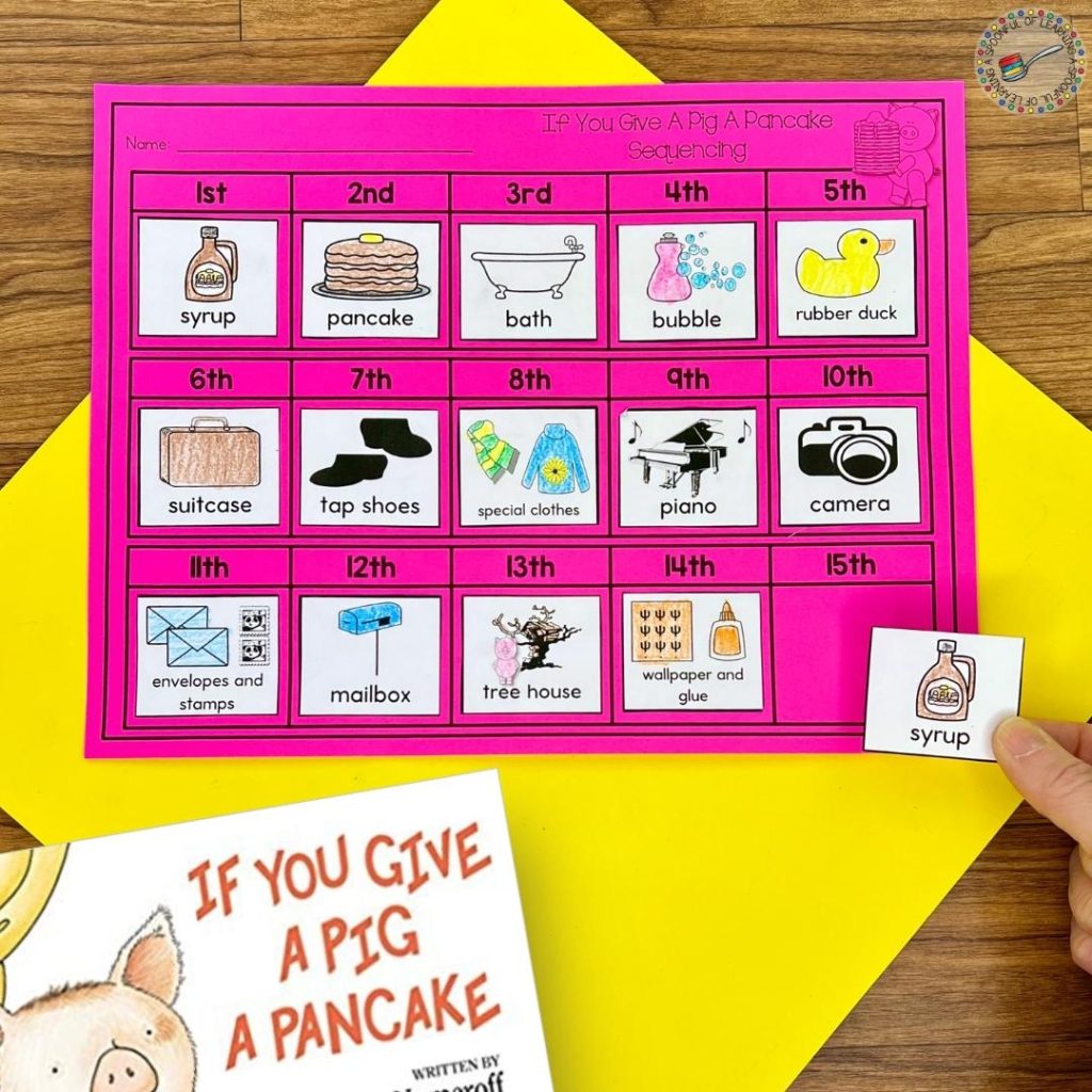 If You Give a Pig a Pancake sequencing activity