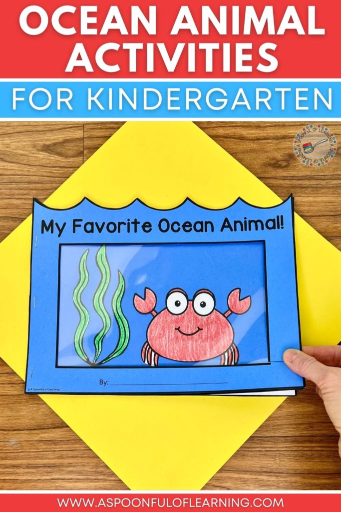 Ocean animal activities for kindergarten