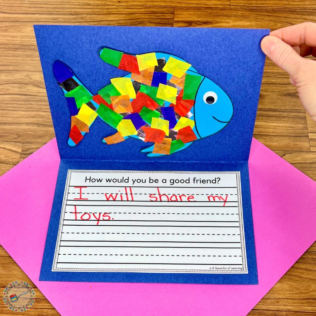 A rainbow fish writing craftivity