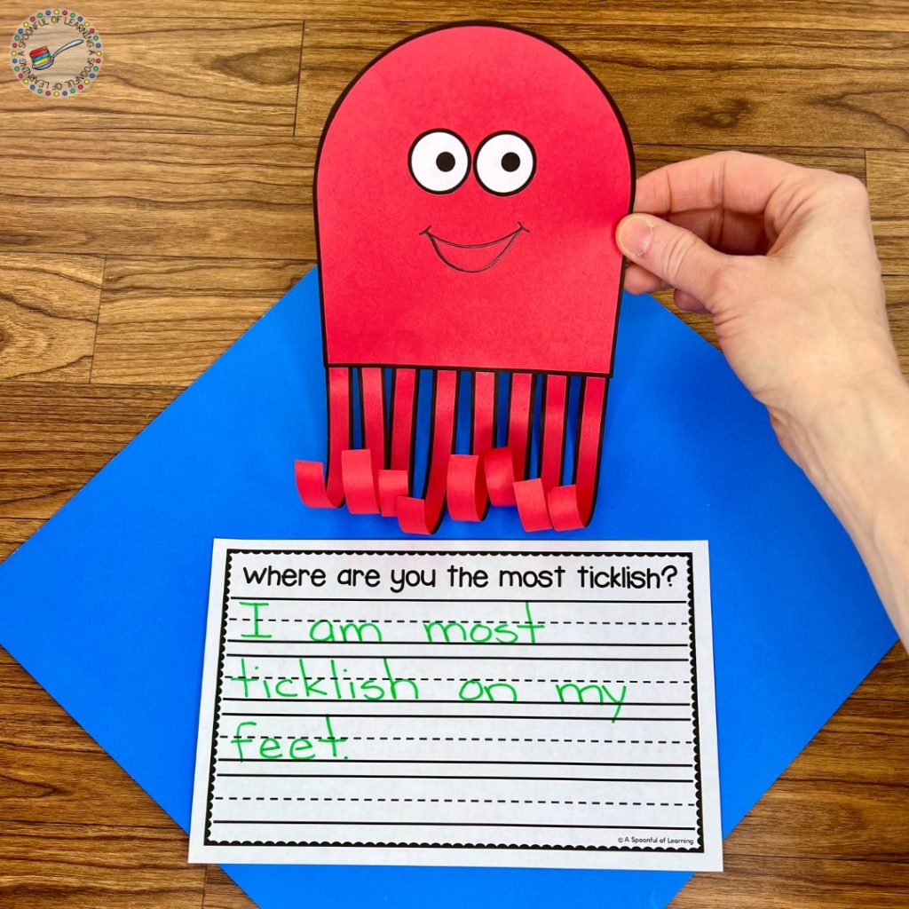 Tickly octopus craft and writing activity