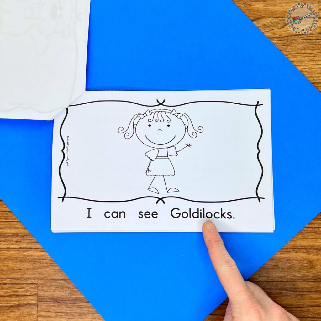 I can see Goldilocks page of a mini reader