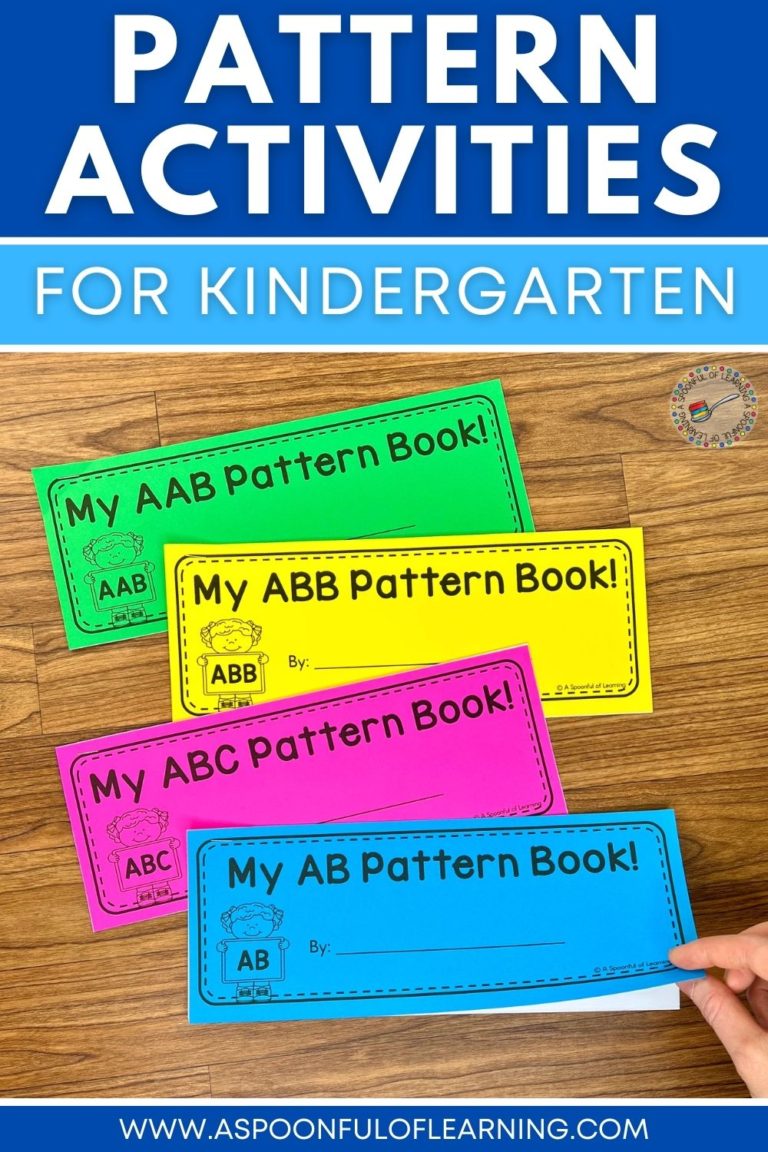 Hands-On Pattern Activities for Kindergarten - A Spoonful of Learning