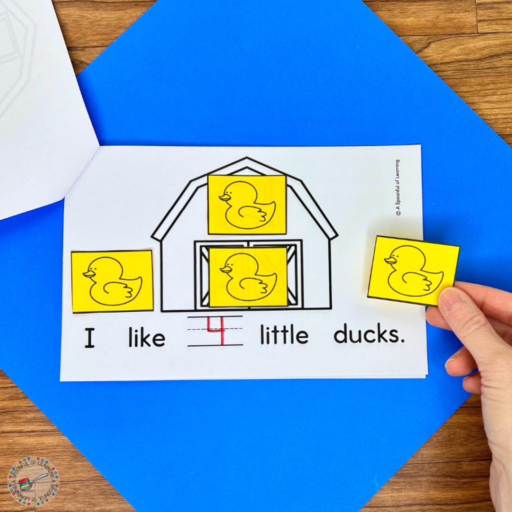 Adding duck cards to a picture of a barn