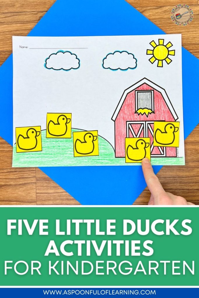 Five Little Ducks Activities for Kindergarten