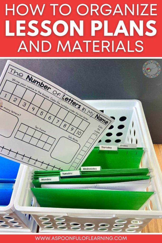 How to Organize Lesson Plans and Materials