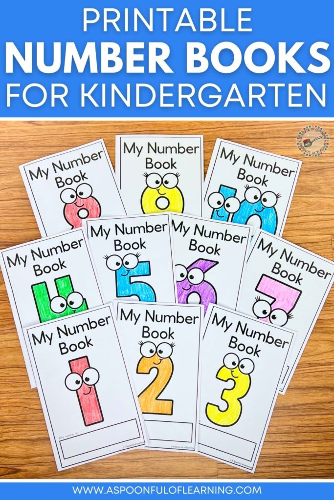 Printable number books for kindergarten