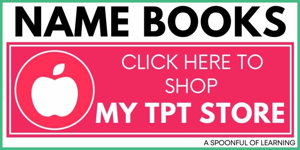 Name Books - Click Here to Shop My TPT Store
