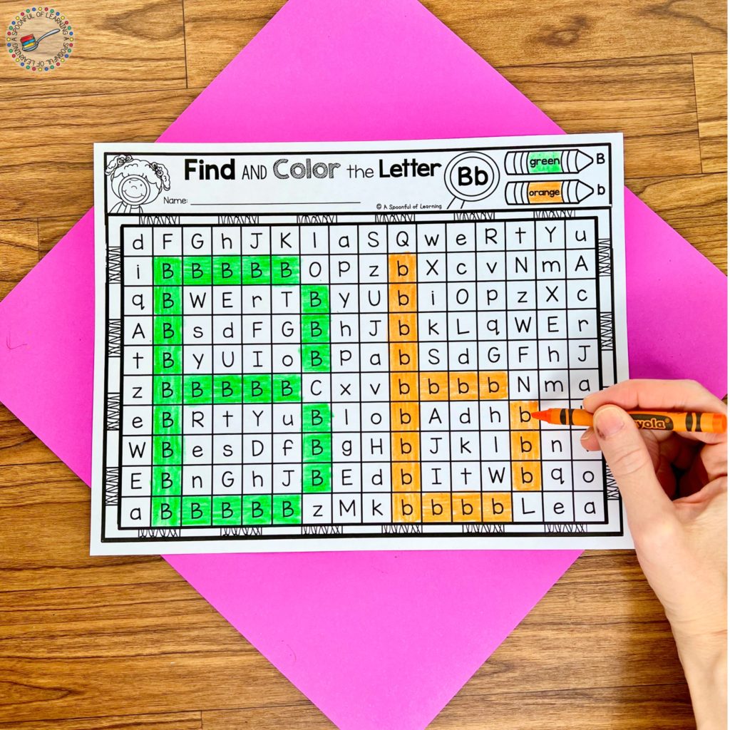 Find and color activity worksheet