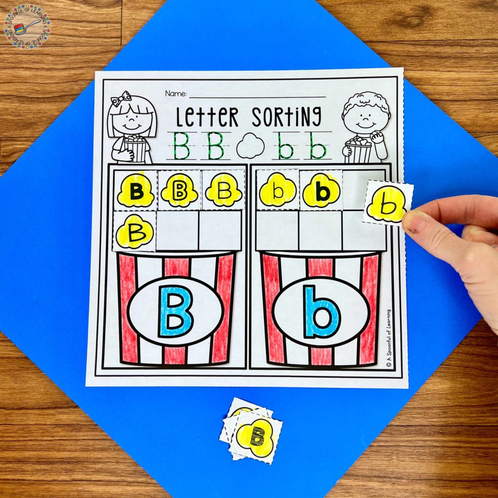 Popcorn theme uppercase and lowercase letter sort