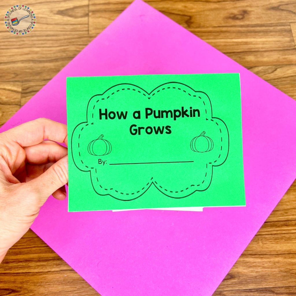 Cover page of a pumpkin life cycle book
