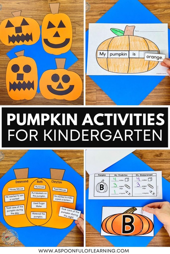 Four pumpkin activities for kindergarten