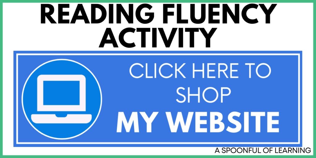 Reading Fluency Activity - Click Here to Shop My Website