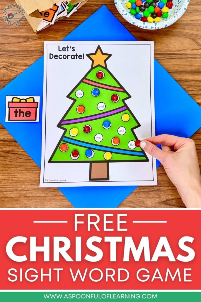 Free Christmas Sight Word Game