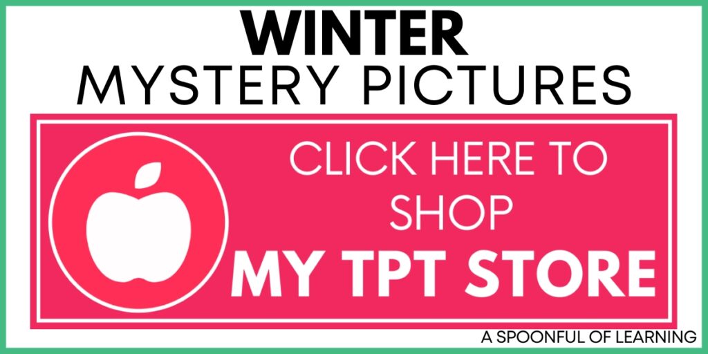 Winter Mystery Pictures - Click Here to Shop My TPT Store