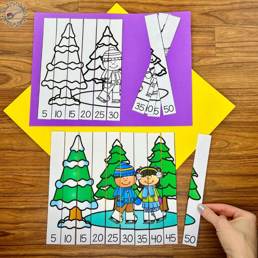 Winter counting by 5 activity