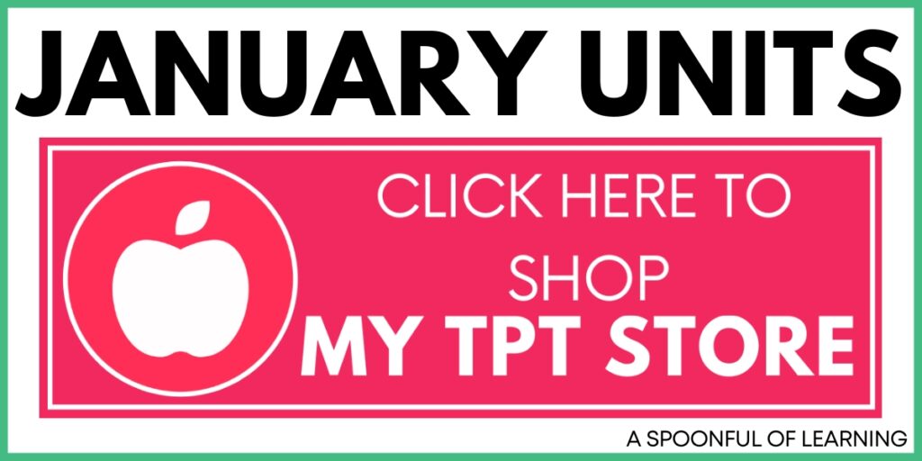 January Units - Click Here to Shop My TPT Store